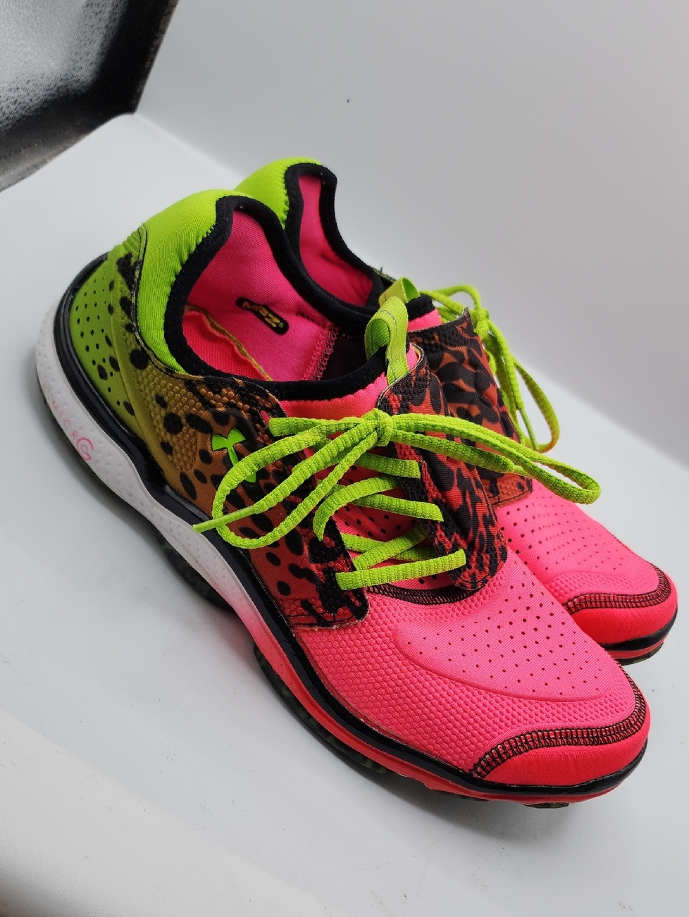 Under Armour Women's Micro G Cheatah Print Sneakers Size 11